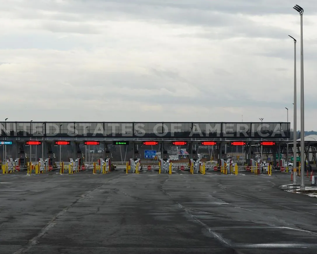 The Canada-U.S. border near Lacolle, Que., is seen on March 20, 2020. One Capitol Hill lawmaker is ramping up the pressure on President Joe Biden to begin reopening the Canada-U.S. border. (Ryan Remiorz/The Canadian Press)