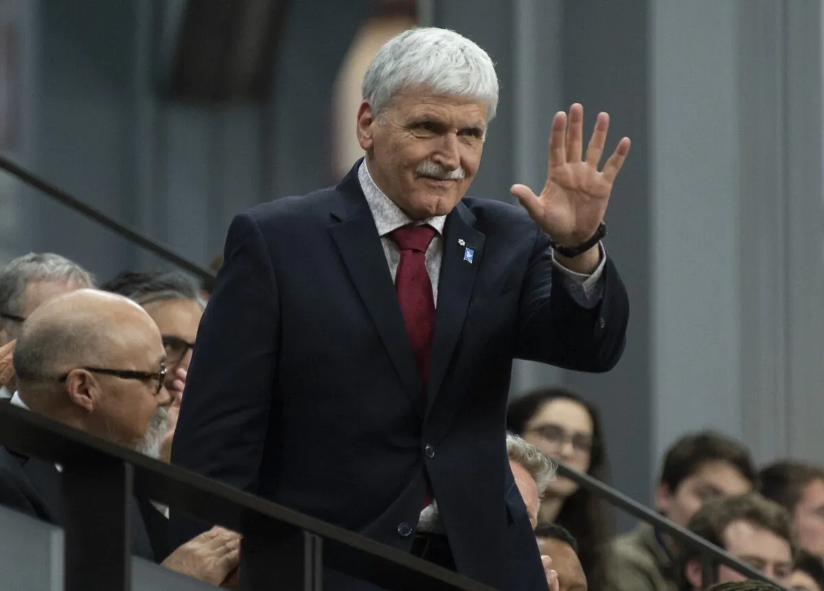 Lt. Gen. Romeo Dallaire rises as he is recognized by the speaker of the House of Commons following Question Period in the House of Commons in Ottawa, Canada, on April 8, 2019. (Adrian Wyld/The Canadian Press)