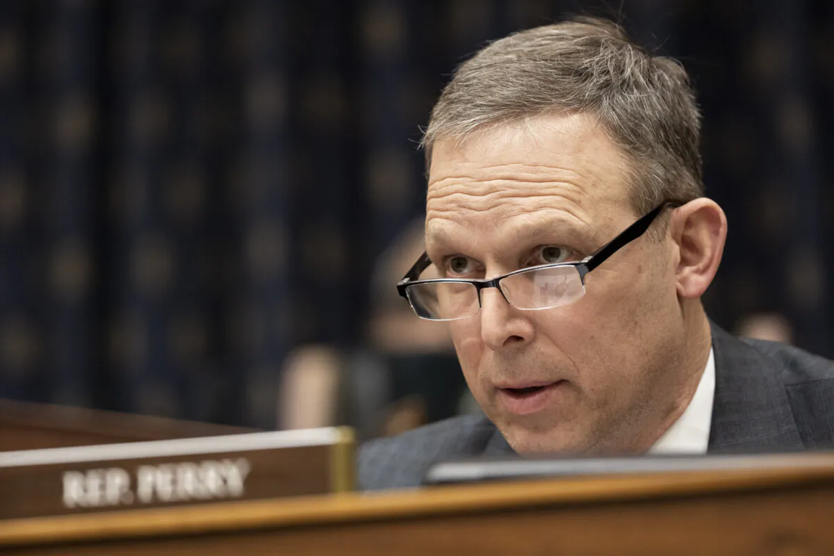 Rep. Scott Perry (R-Pa.) speaks as U.S. Secretary of State Antony Blinken testifies before the House Committee On Foreign Affairs in Washington on March 10, 2021. (Ting Shen/Pool/Getty Images)