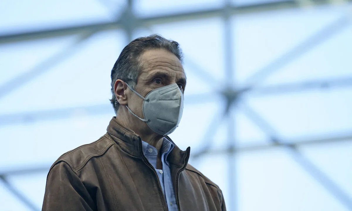 New York Gov. Andrew Cuomo in New York, N.Y., on March 8, 2021. (Seth Wenig/Pool/AFP via Getty Images)