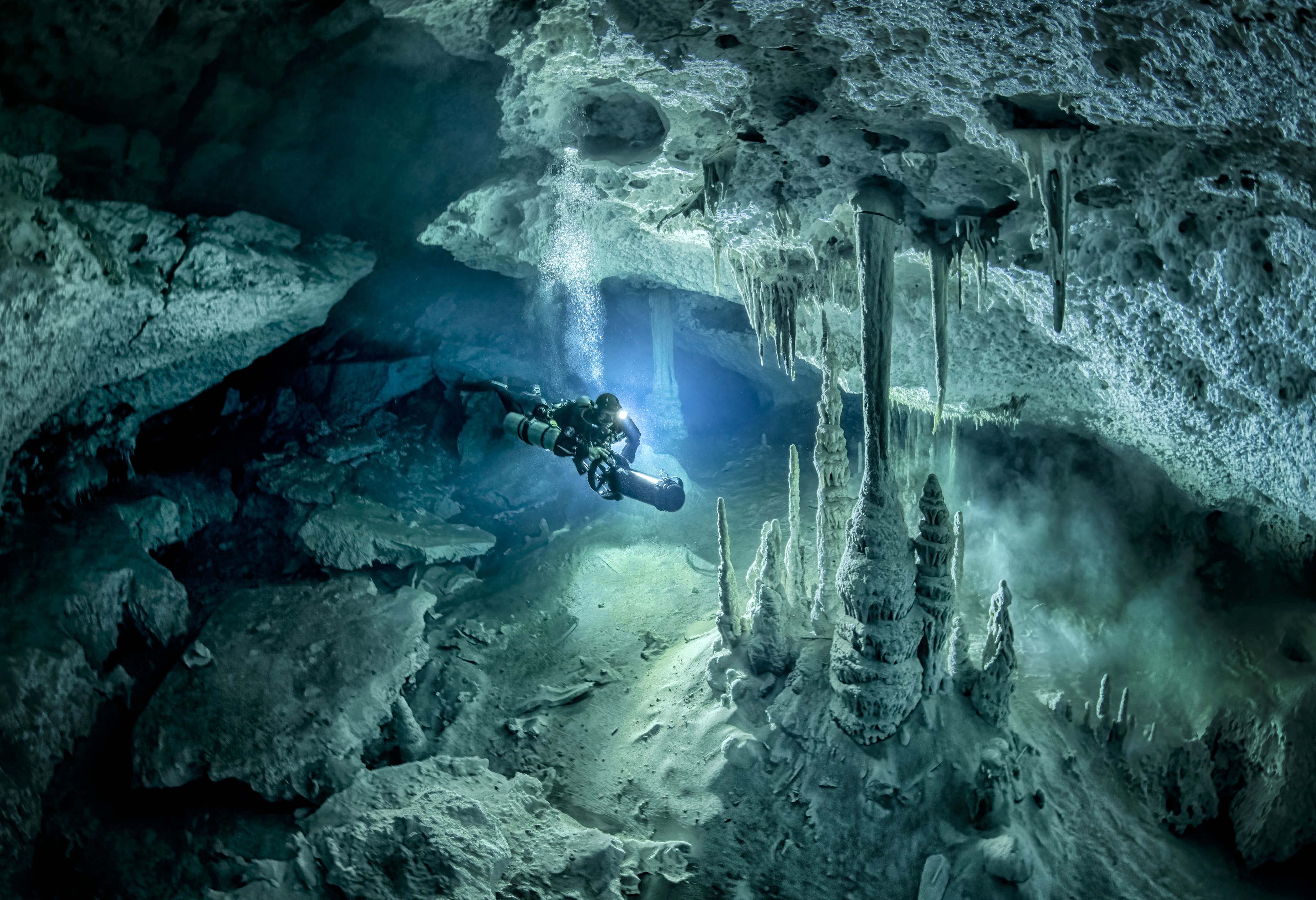 Photographer Captures Otherworldly Mayan Underwater Caves Formed Millions Of Years Ago