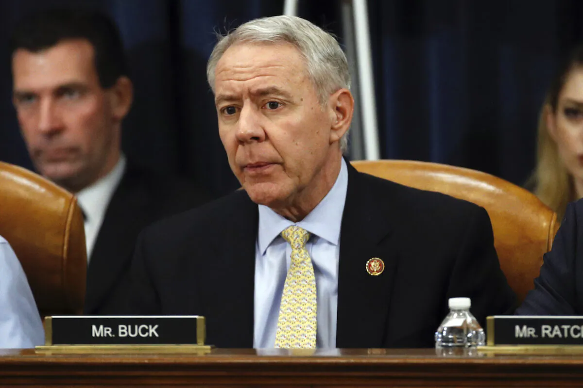 Rep. Ken Buck (R-Colo.) is seen in the Longworth House Office Building on Capitol Hill, Washington, on Dec. 13, 2019. (Patrick Semansky/Pool/Getty Images)
