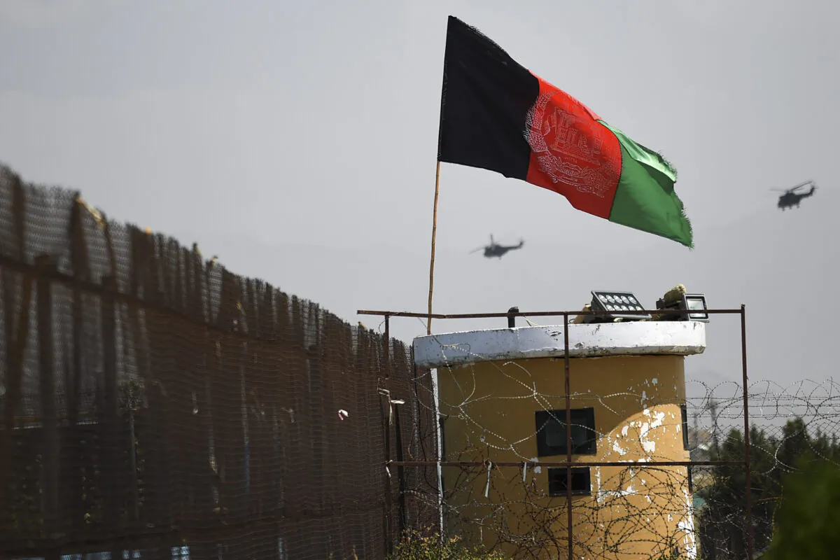 An Afghan national flag in a file photo. (Wakil Kohsar/AFP via Getty Images)
