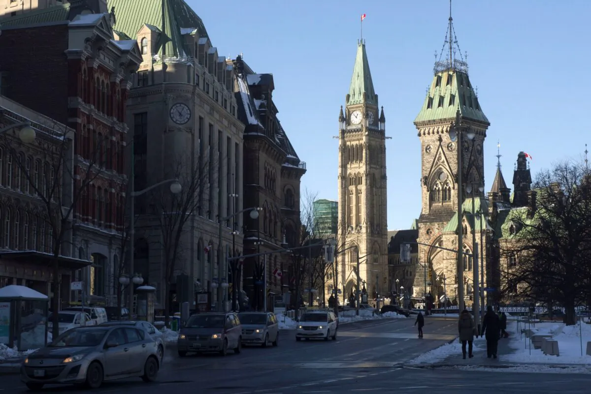 A street near the Parliament Buildings in Ottawa in a file photo. (The Canadian Press/Adrian Wyld)