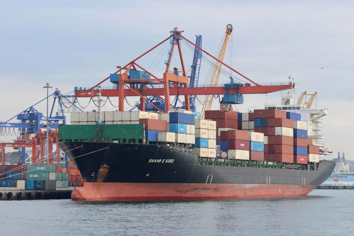 Iranian-flagged container ship Shahr e Kord is pictured at Haydarpasa port in Istanbul, Turkey, on Dec. 13, 2019. (Yoruk Isik/Reuters)