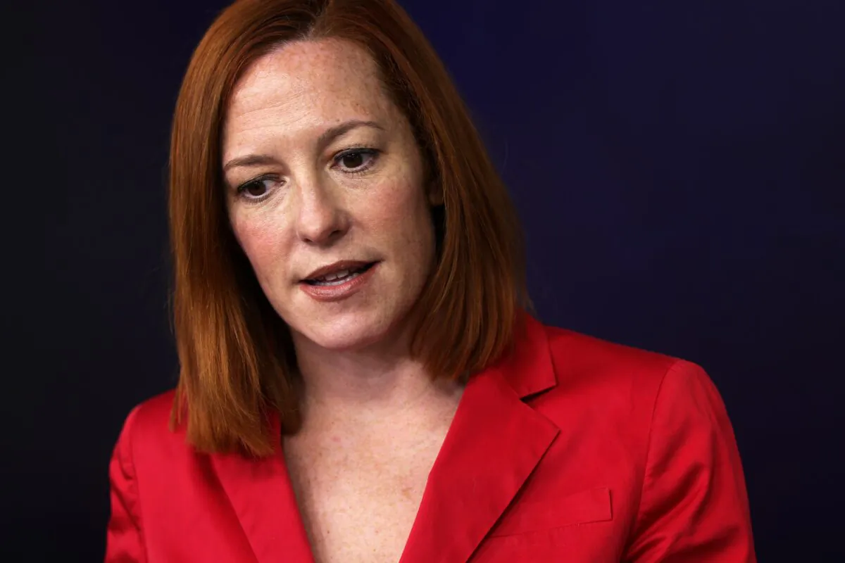 White House Press Secretary Jen Psaki speaks during a press conference at the White House in Washington on March 11, 2021. (Alex Wong/Getty Images)