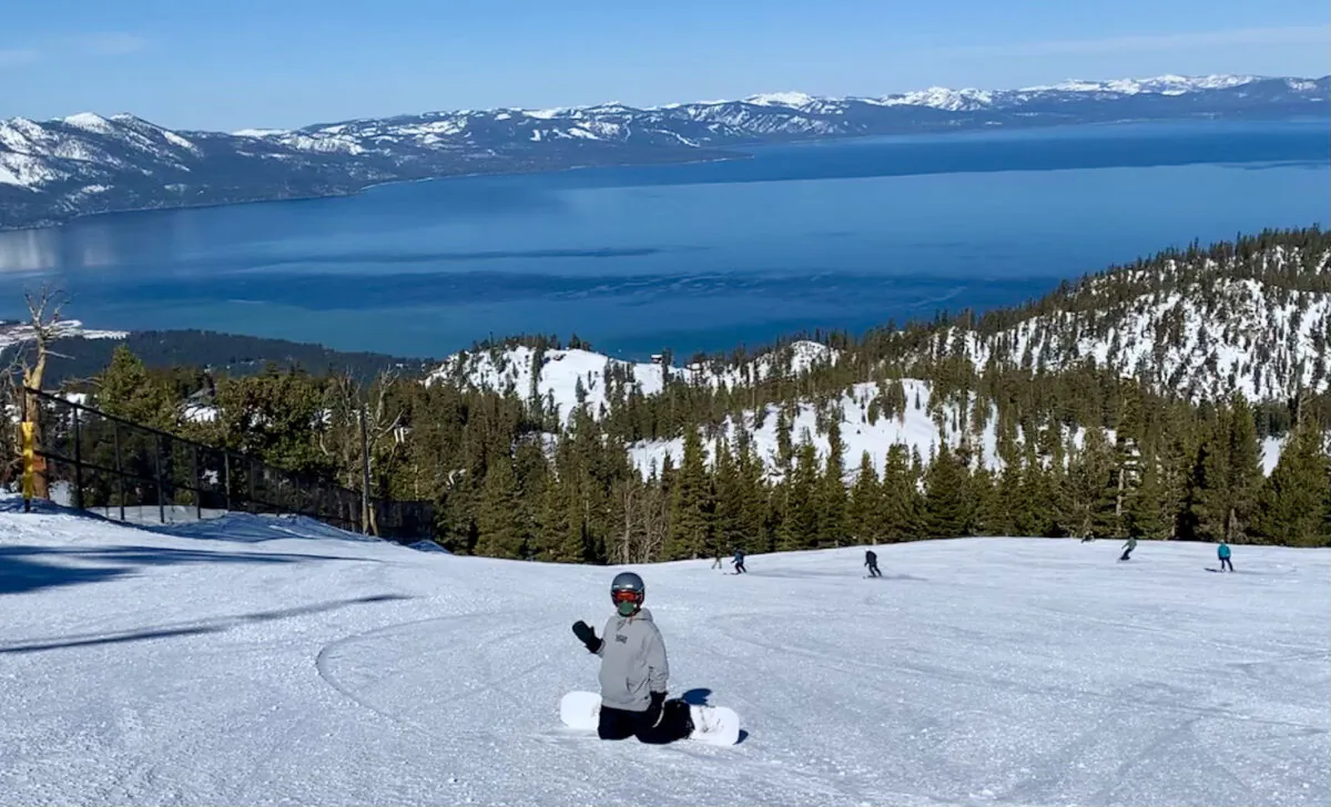 The author's son enjoys snowboarding at Heavenly Ski Resort in Lake Tahoe, Calif. (Courtesy of Margot Black)
