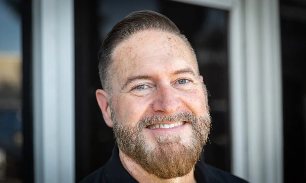Zach Southall, founder of Charity on Wheels, in Anaheim, Calif., on March 5, 2021. (John Fredricks/The Epoch Times)