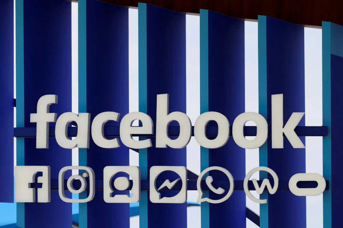 A Facebook panel is seen during the Cannes Lions International Festival of Creativity, in Cannes, France, on June 20, 2018. (Eric Gaillard/Reuters)