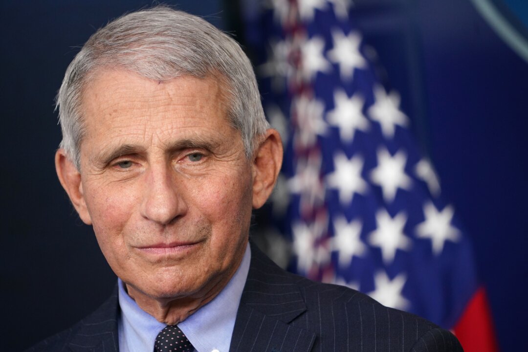 Dr. Anthony Fauci, director of the National Institute of Allergy and Infectious Diseases, during a press conference at the White House on Jan. 21, 2021. (Mandel Ngan/AFP via Getty Images)