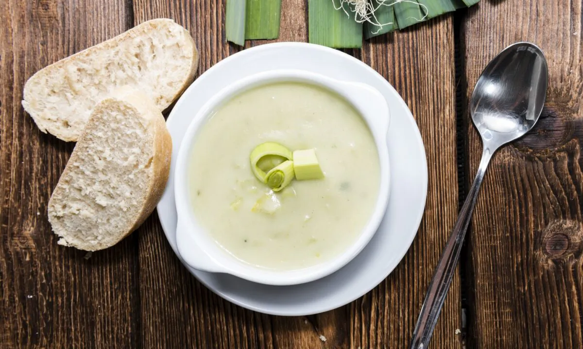 Combining potatoes, celeriac, and leeks makes a soup that's the best of all worlds: all the cream and thickness, with an extra layer of sweet earthiness. (HandmadePictures/shutterstock)