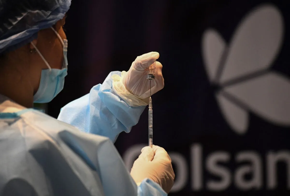 A nurse prepares a dose of the CoronaVac vaccine -developed by China's Sinovac laboratory- against the COVID-19 disease, in Bogota on March 9, 2021. (Juan Barreto/AFP via Getty Images)