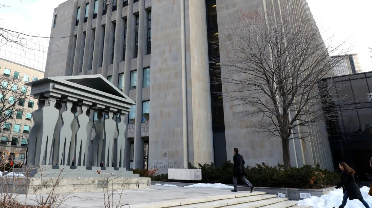 A courthouse of the Ontario Superior Court of Justice in Toronto on Jan. 29, 2020. (The Canadian Press/Colin Perkel)