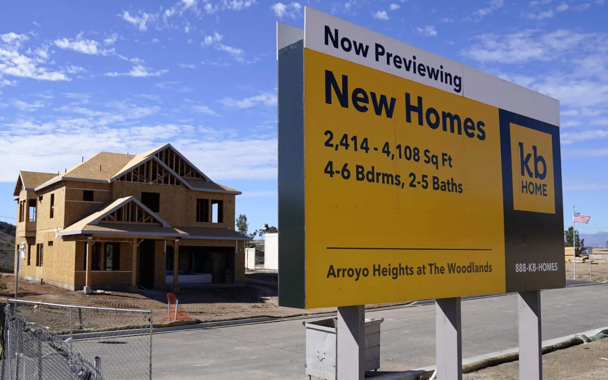 A KB Home construction site in Simi Valley, Calif., on Feb. 2, 2021. (Mark J. Terrill/AP Photo)