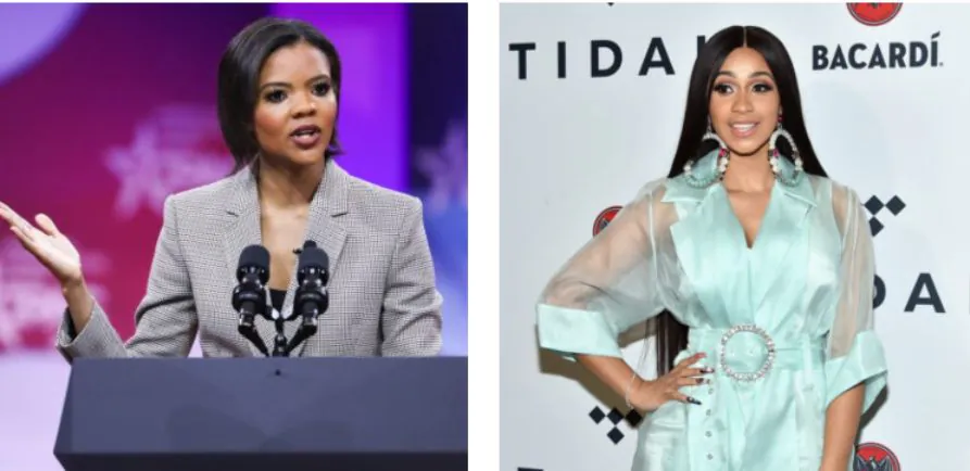 Candace Owens and Cardi B (Samira Bouaou/The Epoch Times); (Mike Coppola/Getty Images for TIDAL)