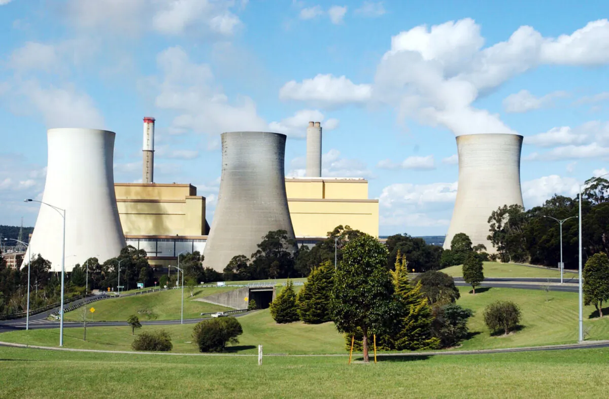 The Yallourn coal-fired power station in Latrobe Valley, Victoria, Australia on Oct. 9, 2002. (AAP Image/Julian Smith)