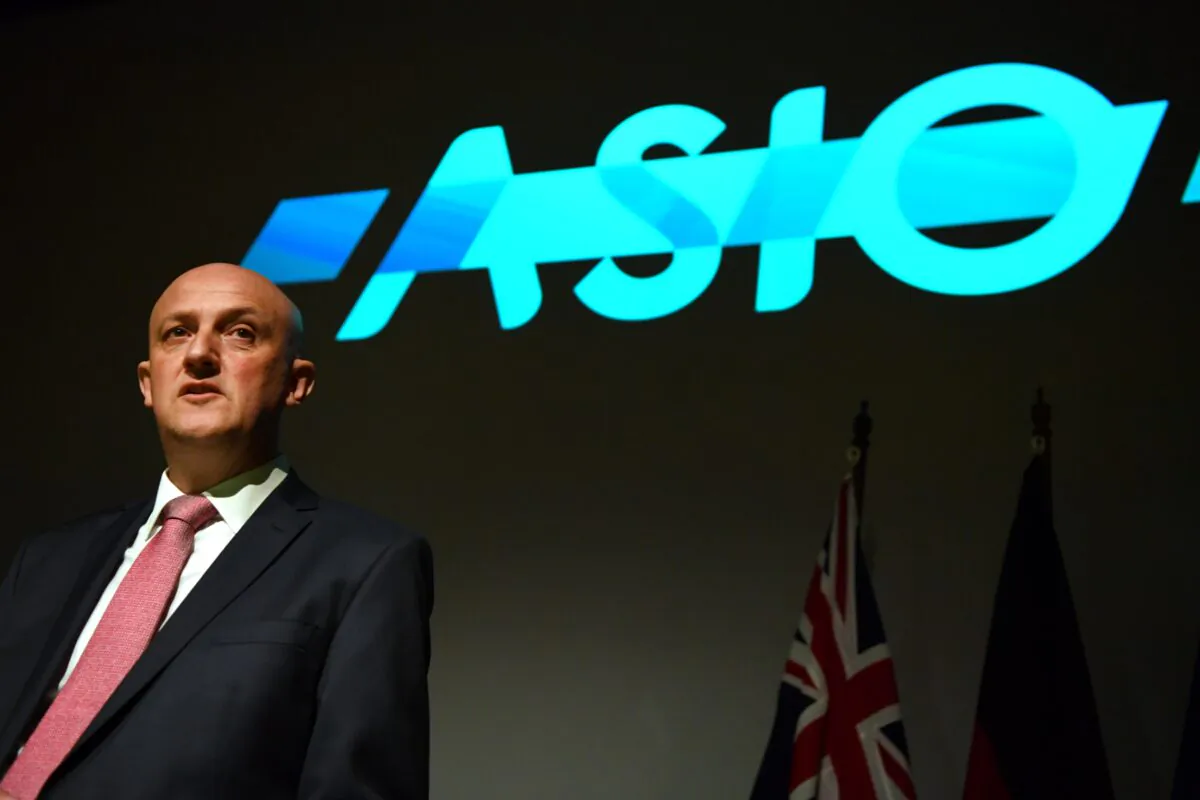 Australian Security Intelligence Organisation ASIO Director General Mike Burgess prepearing for his annual speech at ASIO headquarters in Canberra, on March 17, 2021. (AAP Image/Mick Tsikas)