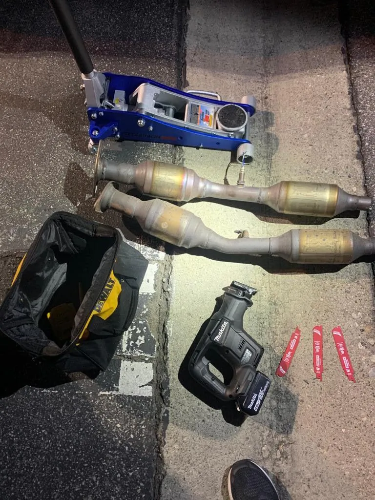 The Orange County Sheriff’s Department told The Epoch Times in February that it has observed a 650 percent increase in catalytic converter thefts throughout the past year. (Courtesy of The Orange County Sheriff's Department)