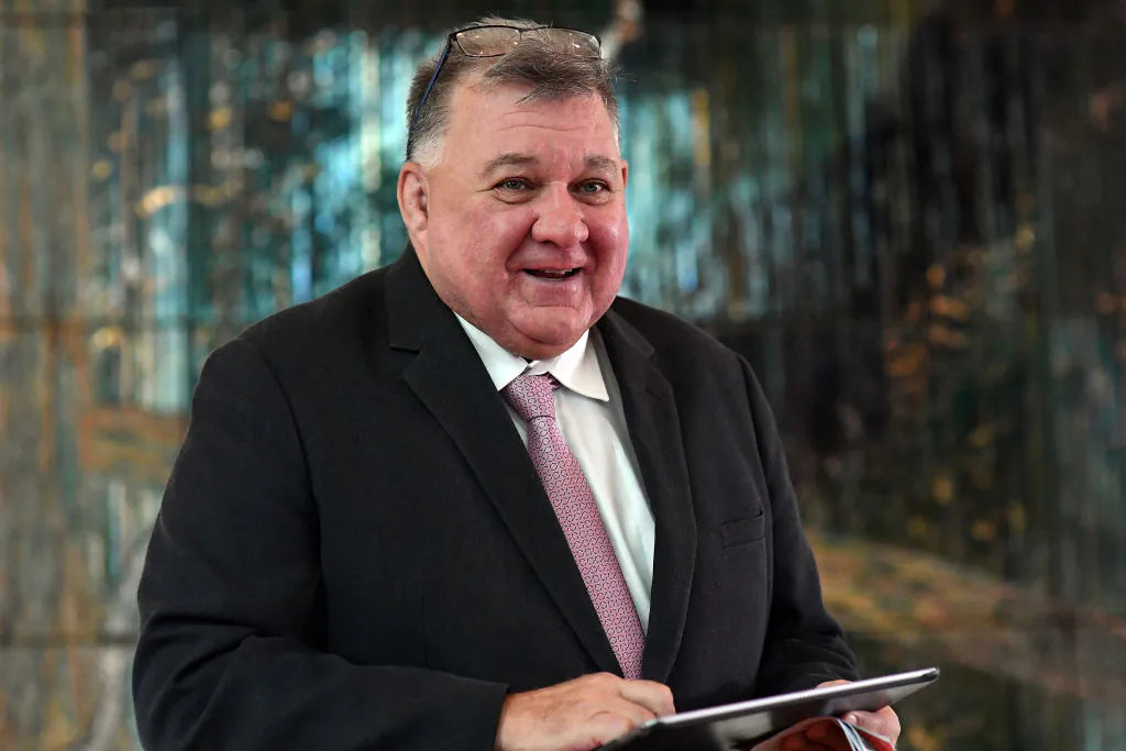 Federal MP Craig Kelly prior to addressing the media over his concerns with the AstraZeneca vaccine and blood clotting during a press conference in the Mural Hall at Parliament House in Canberra, Australia on Mar. 16, 2021. (Sam Mooy/Getty Images)