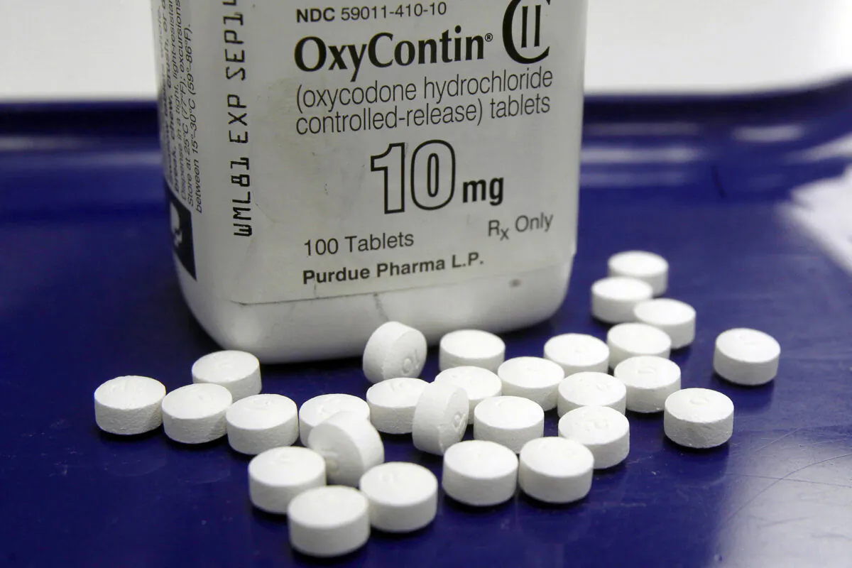 OxyContin pills arranged for a photo at a pharmacy in Montpelier, Vt., on Feb. 19, 2013. (Toby Talbot/AP Photo