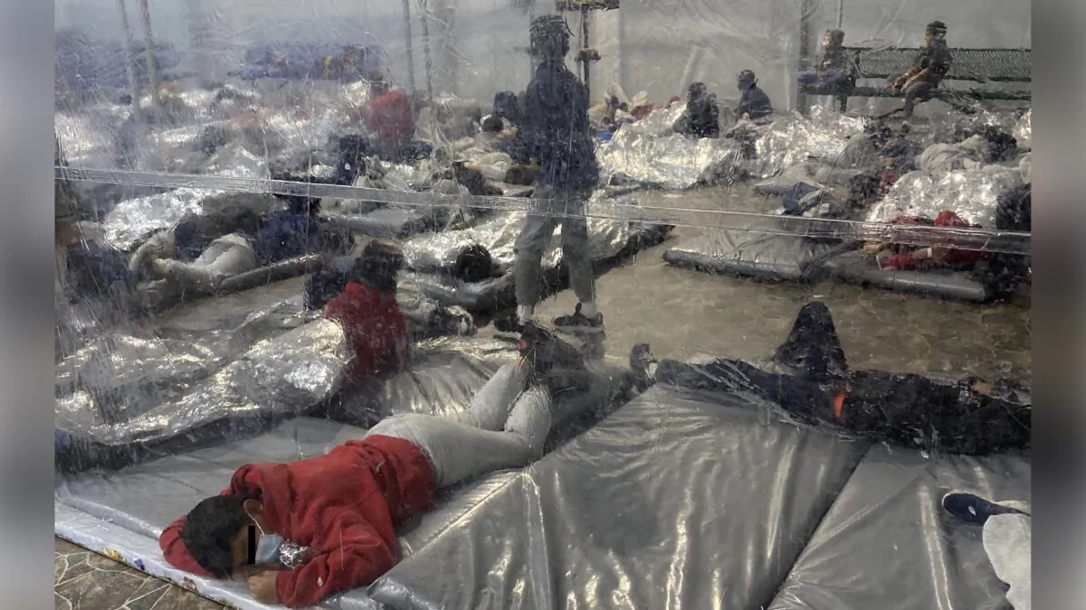 An overflow Border Patrol immigration holding facility in Donna, Texas, in a file photo. (Courtesy of Rep. Henry Cuellar's office)