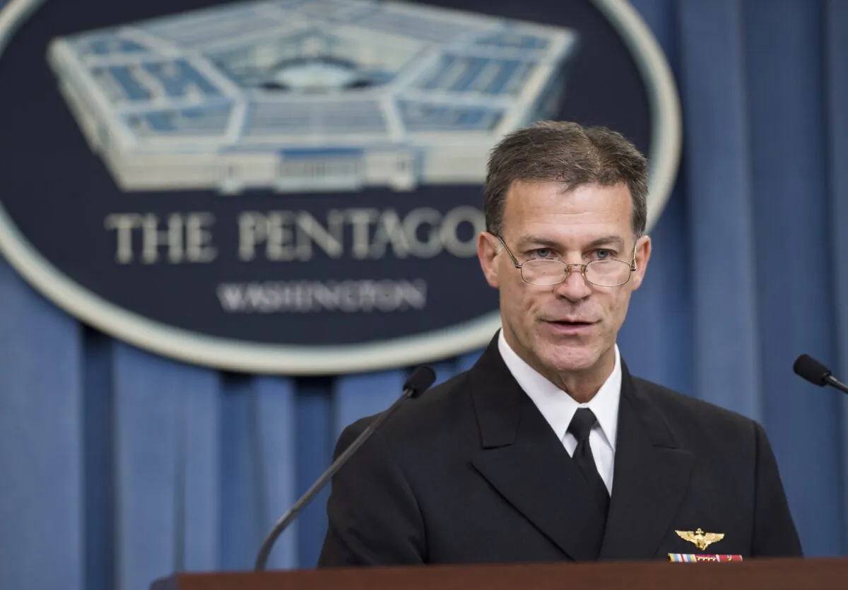 Adm. John Aquilino speaks during a press briefing at the Pentagon in Washington on June 30, 2016. (Saul Loeb/AFP via Getty Images)