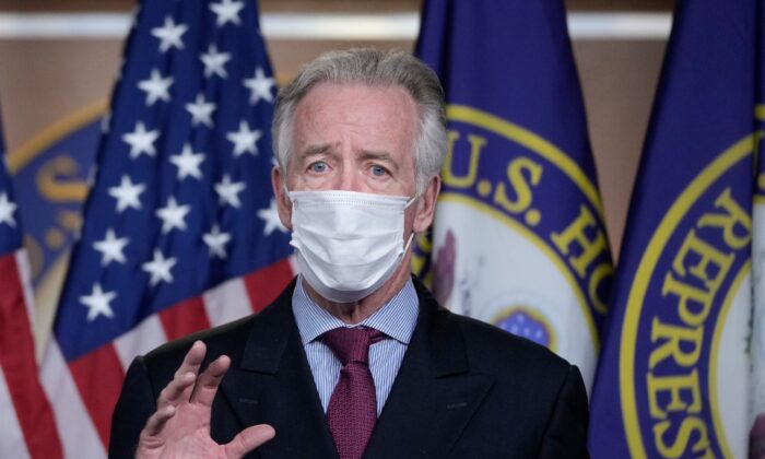 Rep. Richard Neal (D-Mass.) speaks during a news conference on Capitol Hill in Washington, on March 9, 2021. (Drew Angerer/Getty Images)