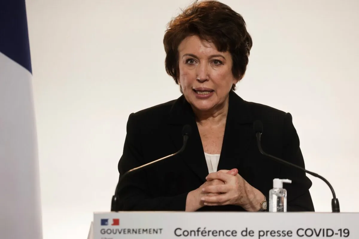 French Culture Minister Roselyne Bachelot speaks during a press conference on easing of COVID-19 restrictions, in Paris, France, on Nov. 26, 2020. (Ludovic Marin/Pool via AP/File)