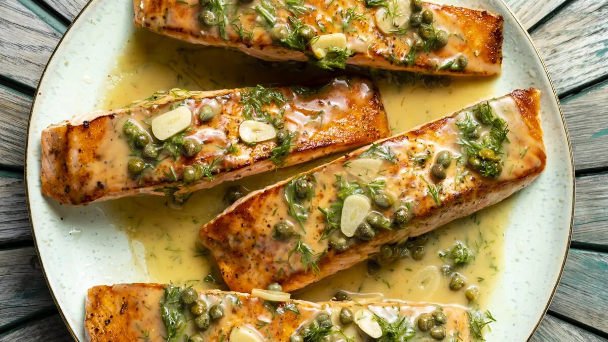 The classic savory sauce takes salmon in a fresh new direction. (Ashley Moore)