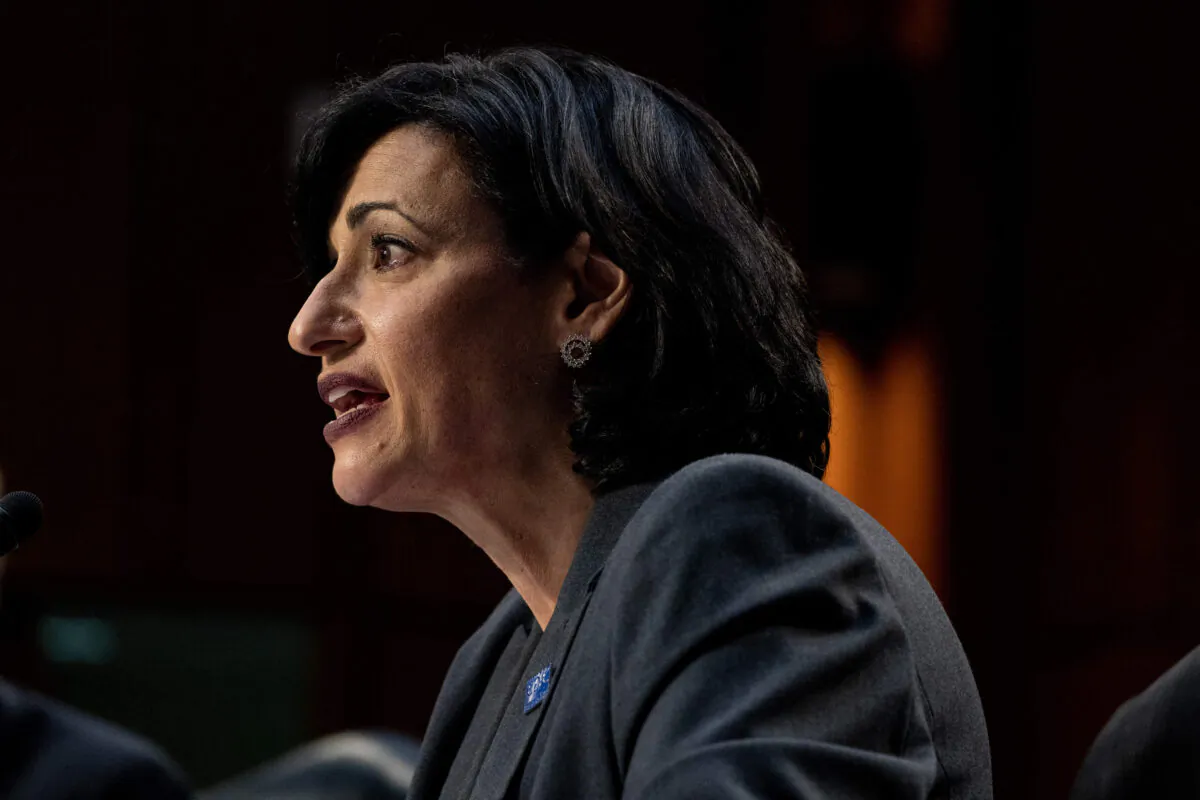Centers for Disease Control and Prevention Director Rochelle Walensky testifies to a Senate panel in Washington on March 18, 2021. (Anna Moneymaker/Pool/AFP via Getty Images)