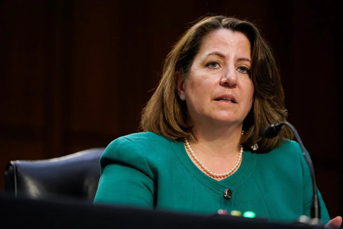 Nominee to be Deputy Attorney General Lisa Monaco testifies before the Senate Judiciary Committee during her confirmation hearing on Capitol Hill in Washington, on March 9, 2021. (Joshua Roberts/File/Reuters)