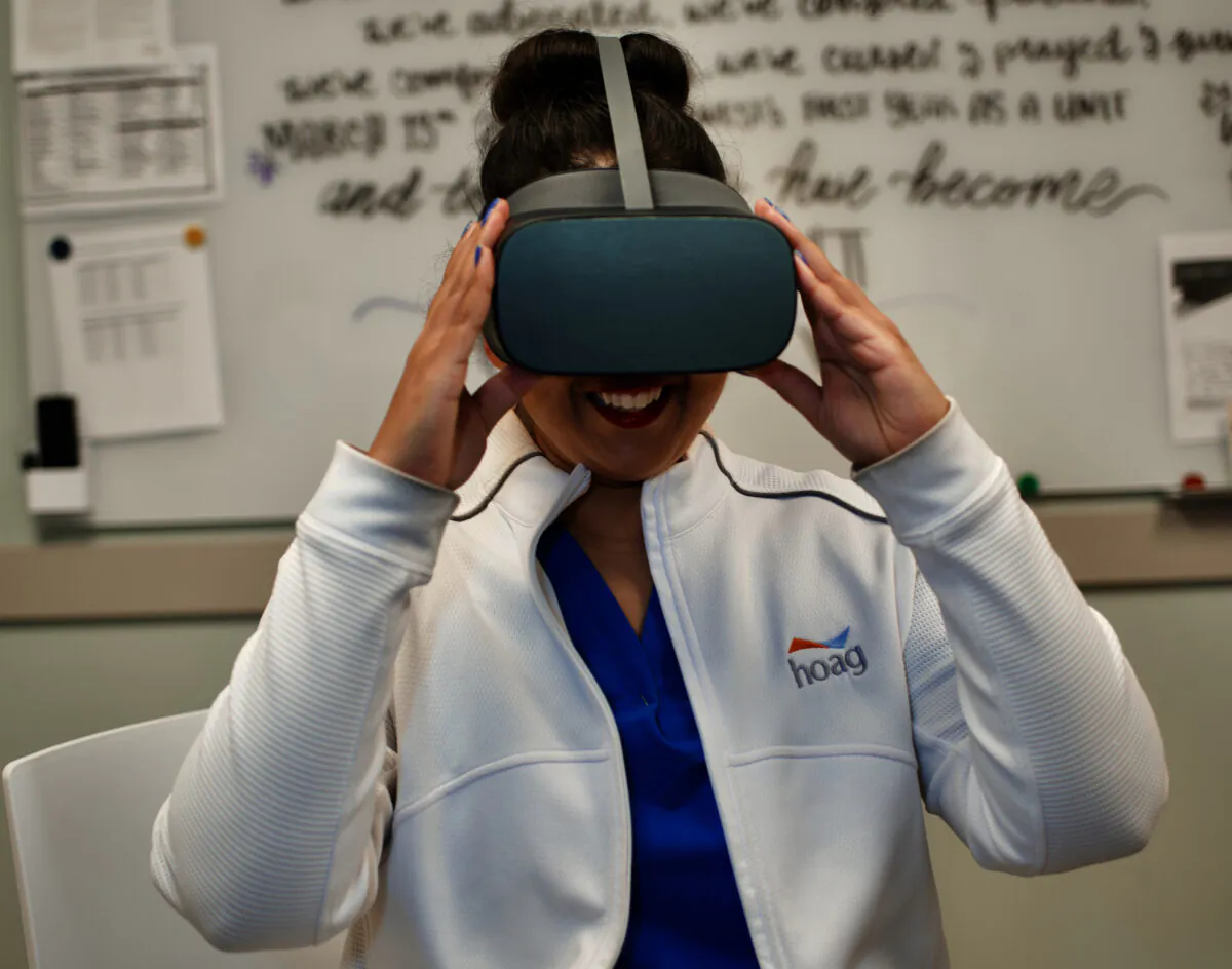 Crystal Watson is among many registered nurses at Hoag Memorial Hospital Presbyterian who use virtual technology to decompress from the stresses of the job. (Courtesy of  Hoag Memorial Hospital Presbyterian)