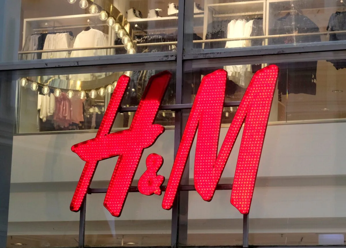 H&M logo is seen on one of the Swedish retailer's shops, on Jan. 30, 2020. (Ints Kalnins/File/Reuters)