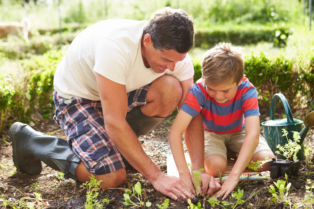 We invite you to head outdoors and take part. The tasks will be light. The family will bond and your child will bloom.  (Monkey Business Images/Shutterstock)