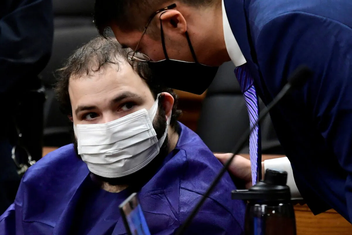King Soopers shooting suspect Ahmad Al Aliwi Alissa appears at the Boulder County Justice Center in Boulder, Colo., on March 25, 2021. (Helen H. Richardson/The Denver Post/Pool via Reuters)