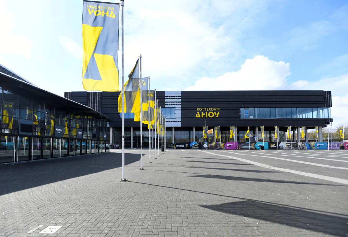 General view of the Ahoy arena that will host the Eurovision Song Contest  in Rotterdam, Netherlands, on March 27 2021. (Piroschka Van De Wouw/Reuters)