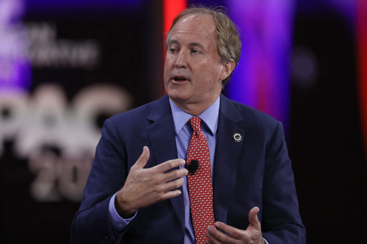 Ken Paxton, the Texas attorney general, speaks at the Conservative Political Action Conference held in the Hyatt Regency in Orlando, Fla., on Feb. 27, 2021. (Joe Raedle/Getty Images)