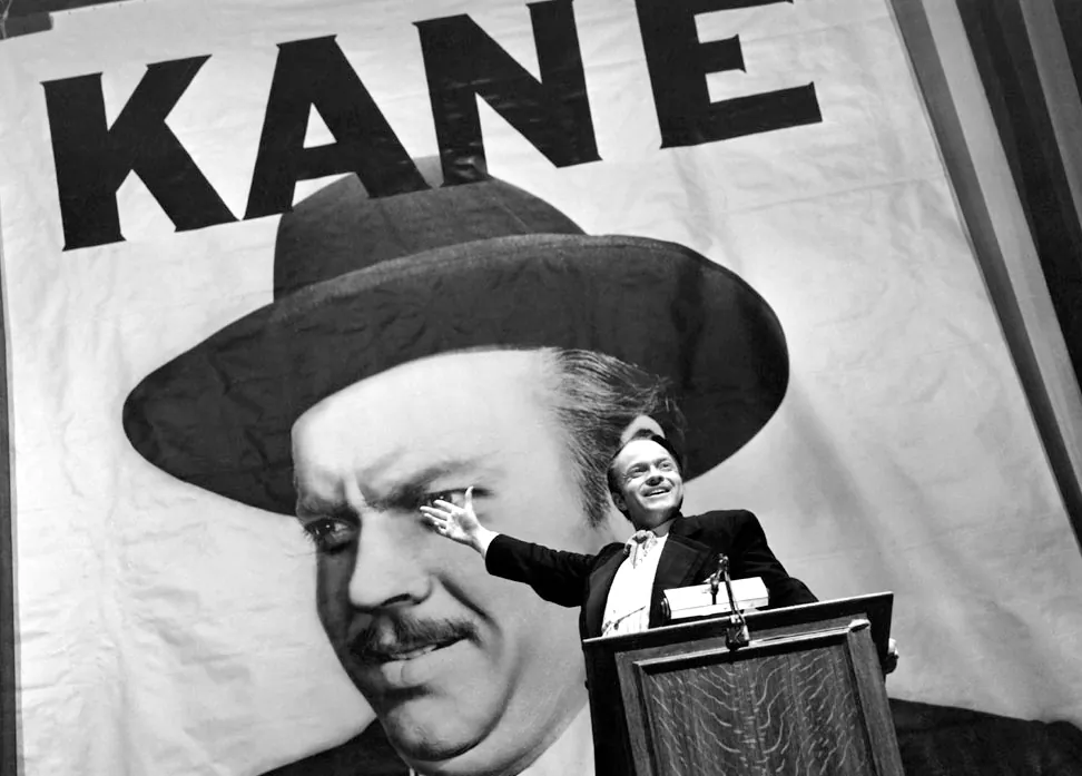 The iconic image of Orson Welles as Citizen Kane. (Public Domain)