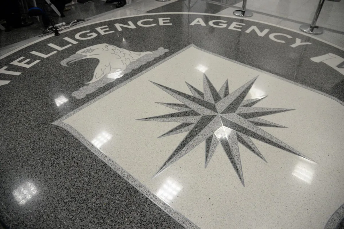The logo of the CIA at the CIA headquarters in Langley, Va., on Jan. 21, 2017. (Olivier Doulier/Pool/Getty Images)