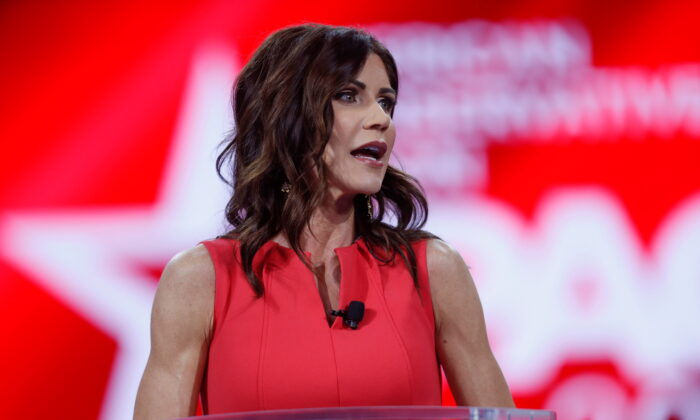 South Dakota Gov. Kristi Noem speaks during the Conservative Political Action Conference in Orlando, Fla., on Feb. 27, 2021. (Octavio Jones/Reuters)