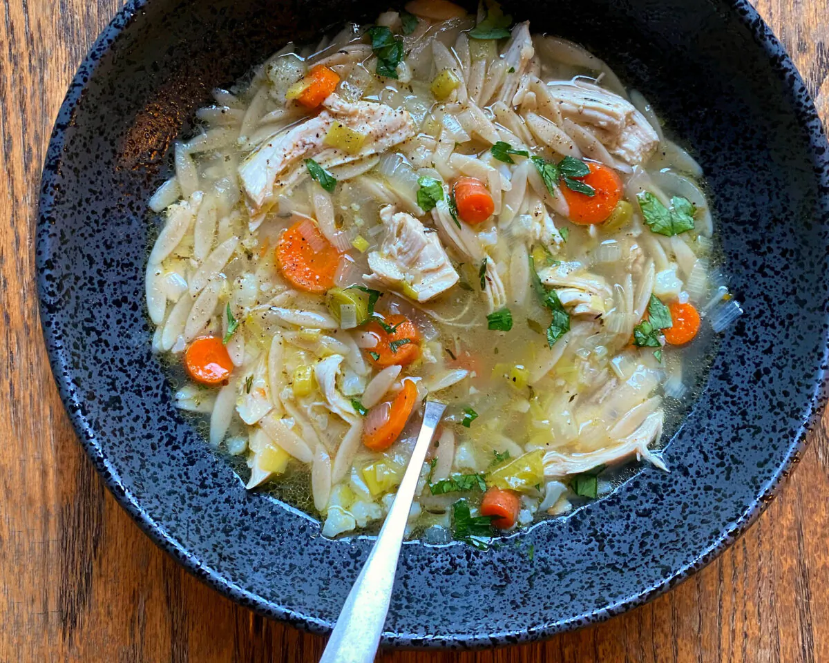 This easy weeknight soup is forgiving and welcomes any stray vegetables hunkered in your refrigerator. (Lynda Balslev for Tastefood)