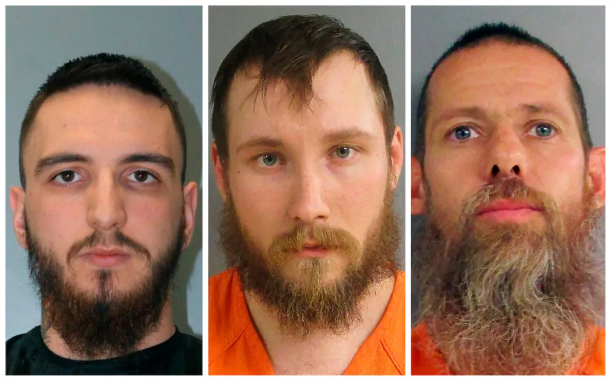 Paul Bellar (L), Joseph Morrison (C), and Pete Musico. (Jackson County Sheriff's Office via AP)