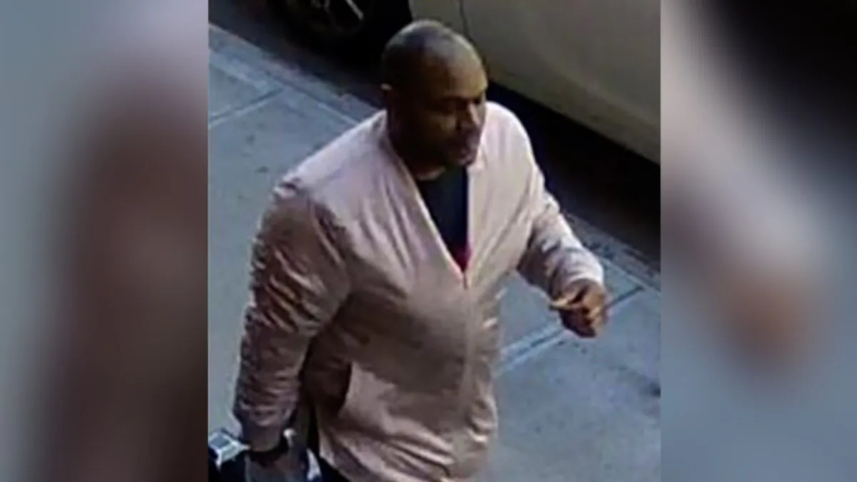 This image taken from surveillance video provided by the New York City Police Department shows 38-year-old Brandon Elliot believed to be connected with an assault on an Asian American woman in New York City on March 29, 2021. (Courtesy of New York Police Department via AP)