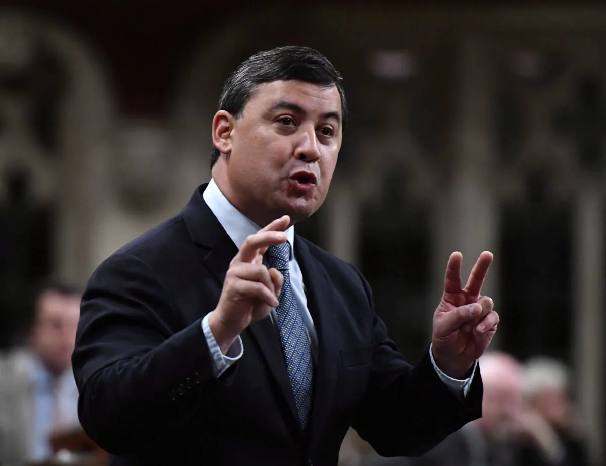Conservative MP Michael Chong rises during question period in the House of Commons on Oct. 5, 2018. (Justin Tang/The Canadian Press)