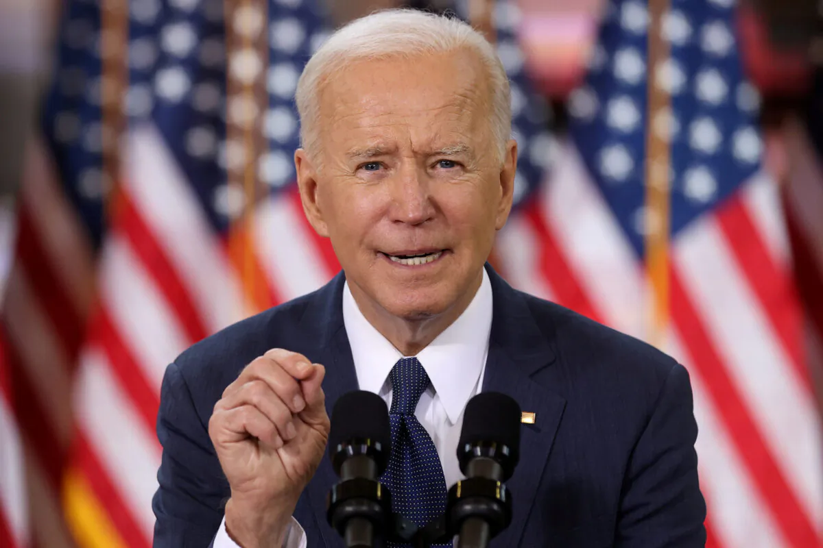 President Joe Biden speaks during an event in Pittsburgh, Pa., on March 31, 2021. (Jonathan Ernst/Reuters)