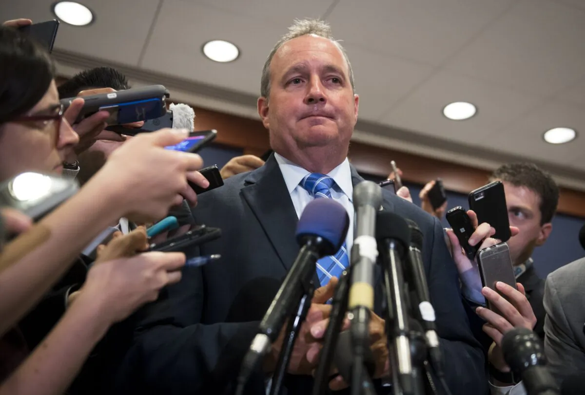 Rep. Jeff Duncan (R-S.C.) speaks to the media at the US Capitol in Washington on June 14, 2017. (Saul Loeb/AFP via Getty Images)Several people including a top Republican congressman were wounded in a Washington suburb early Wednesday morning when a gunman opened fire as they practiced for an annual baseball game between lawmakers. / AFP PHOTO / SAUL LOEB        (Photo credit should read SAUL LOEB/AFP via Getty Images)