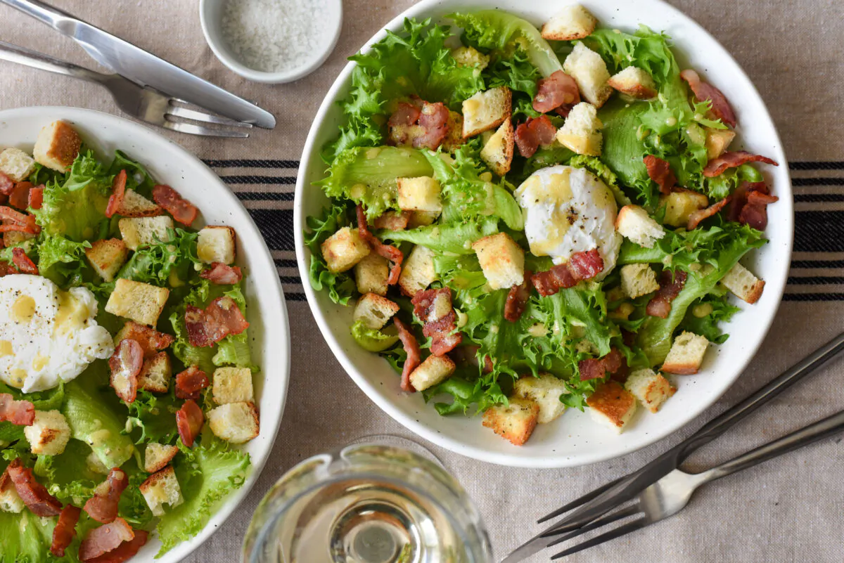 This salade-repas—a meal-sized salad—is standard French bistro fare, easily recreated in your own kitchen. (Audrey Le Goff)