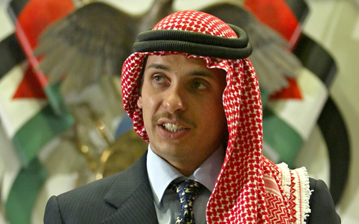 Jordan's Crown Prince Hamza bin Hussein delivers a speech to Muslim clerics and scholars at the opening ceremony of a religious conference at the Islamic Al al-Bayet University in Amman, Jordan, on Aug. 21, 2004. (Ali Jarekji/File Photo/Reuters)