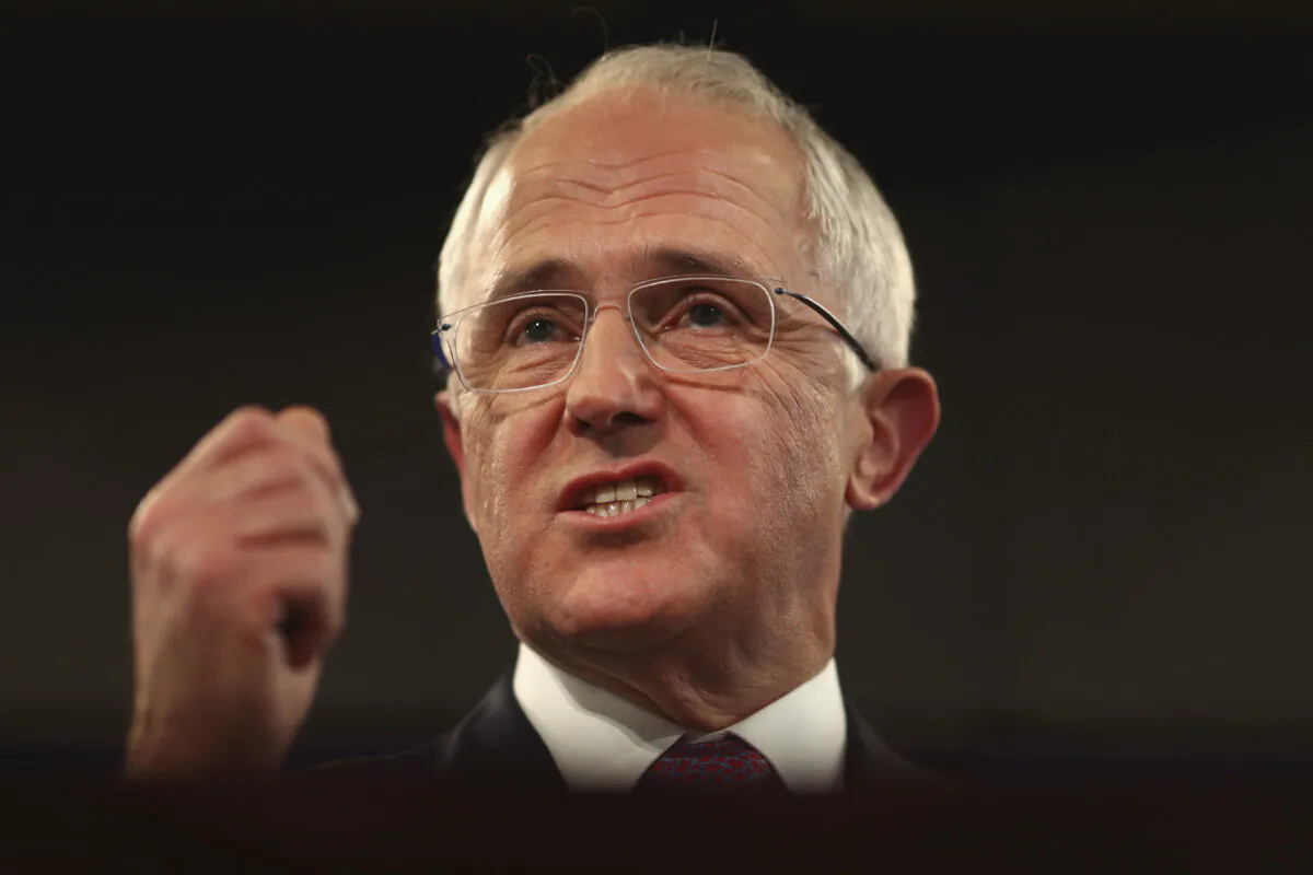 Prime Minister Malcolm Turnbull delivers his election address to the National Press Club on June 30, 2016 in Canberra, Australia. (Ryan Pierse/Getty Images)