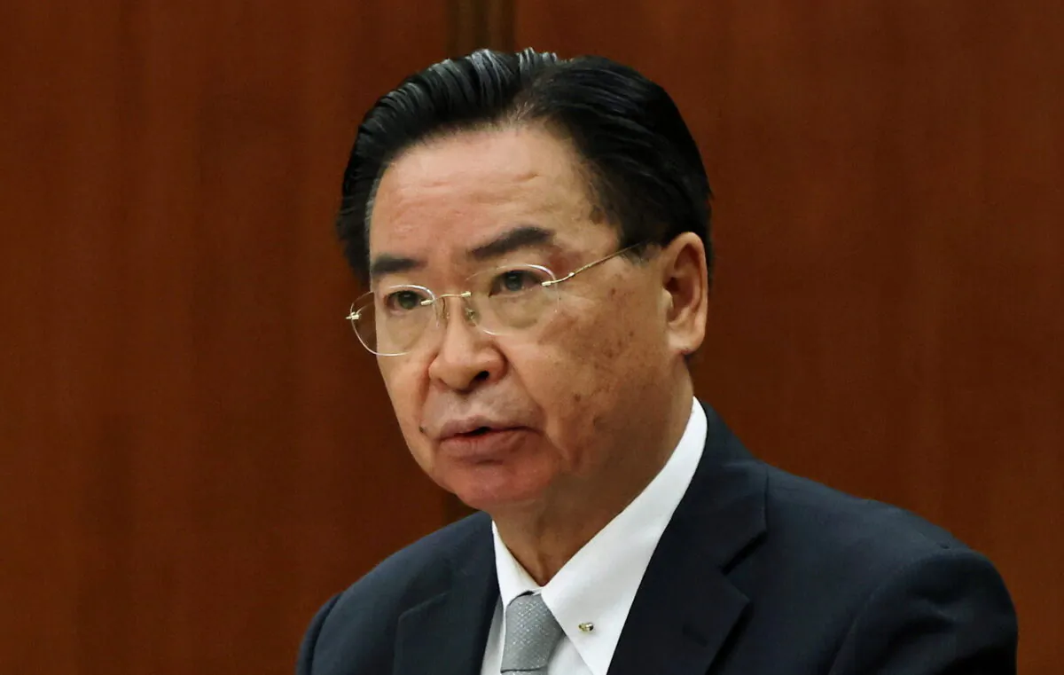Taiwan Foreign Minister Joseph Wu attends a news conference for foreign journalists in Taipei, Taiwan April 7, 2021. (Reuters/Ann Wang)